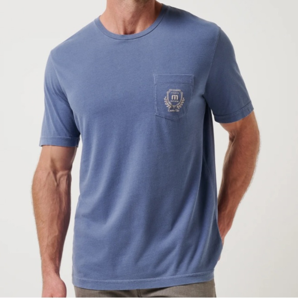 Travis Mathew Local Favorite 2.0 Tee Vintage Indigo NWT